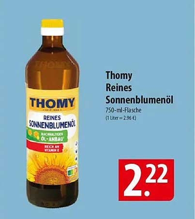 Thomy Reines Sonnenblumenöl 750 ml