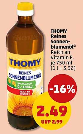 THOMY Reines Sonnenblumenöl 750 ml - jetzt zum Aktionspreis!