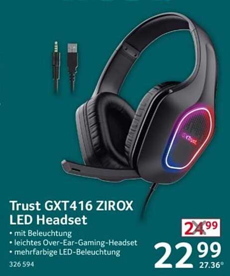 Trust GXT416 ZIROX LED Headset