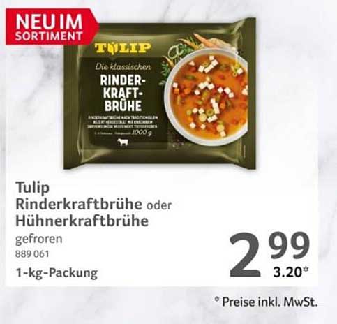 Tulip Rinderkraftbrühe oder Hühnerkraftbrühe 1-kg-Packung