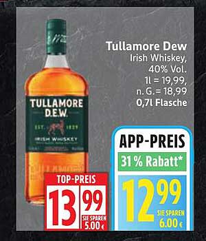 Tullamore Dew Irish Whiskey, 0,7l