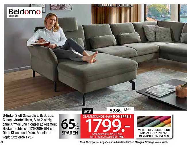 U-Ecke, Stoff Salsa olive