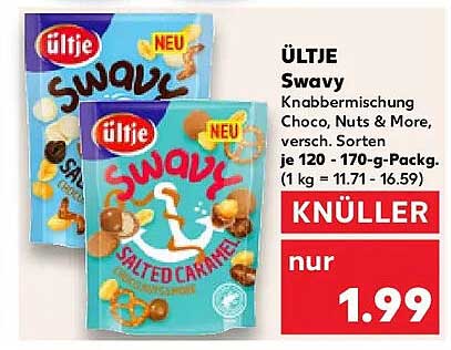 ÜLTJE Swavy Knabbermischung Choco, Nuts & More 120 - 170-g-Pack.