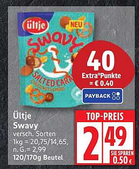 Ultje Swavy Salted Cracker 120/170g Beutel
