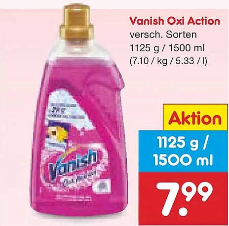 Vanish Oxi Action 1125 g / 1500 ml - Jetzt im Angebot!