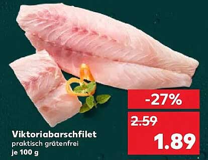 Viktoriabarschfilet praktisch grätenfrei je 100 g