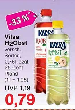 Vilsa H2Obst verschiedene Sorten 0,75l
