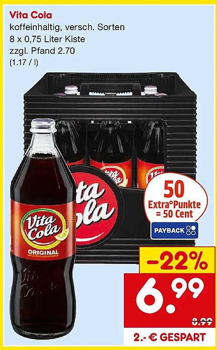 Vita Cola Kiste (8 x 0,75 Liter)