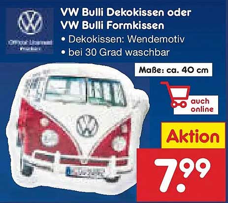 VW Bulli Dekokissen oder VW Bulli Formkissen