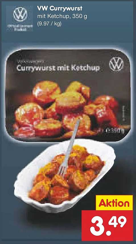 VW Currywurst mit Ketchup, 350 g