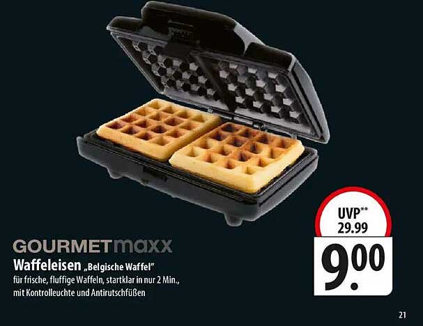 Waffleisen „Belgische Waffel“ von GOURMETmaxx