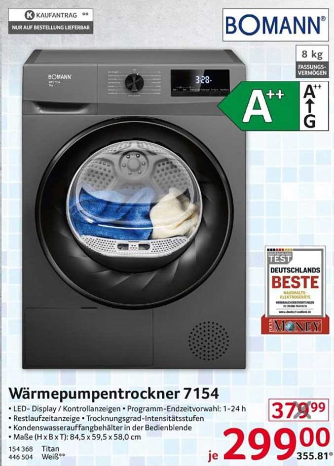 Wärmepumpentrockner 7154 von BOMANN