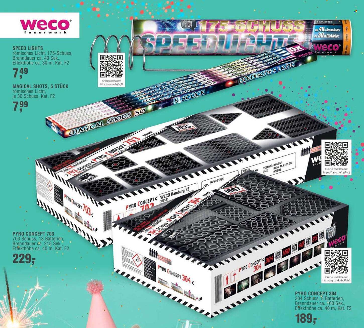 WECO SPEED LIGHTS und MAGICAL SHOTS