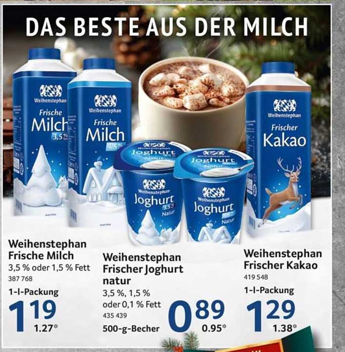 Weihenstephan Frische Milch, Joghurt und Kakao - Das Beste aus der Milch