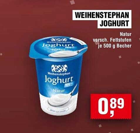 WEIHENSTEPHAN Joghurt Natur 500 g Becher