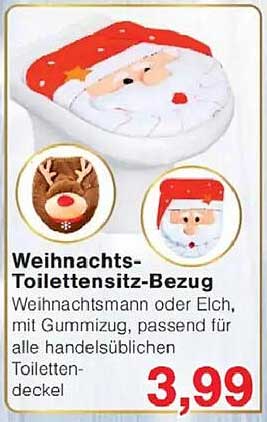 Weihnachts-Toiletten sitz-Bezug