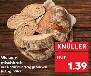 Weizenmischbrot mit Natursauerteig