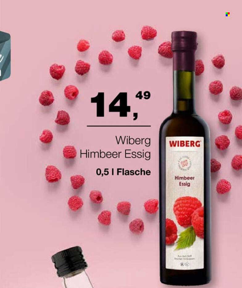 Wiberg Himbeer Essig 0,5 l Flasche