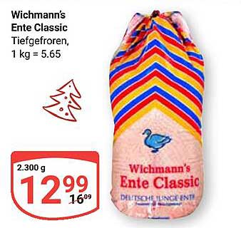 Wichmann's Ente Classic Tiefgefroren, 2.300 g