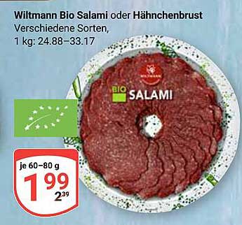 Wiltmann Bio Salami oder Hähnchenbrust