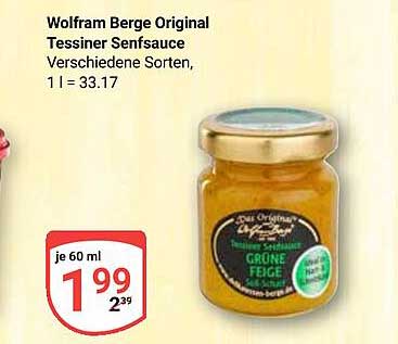Wolfram Berge Original Tessiner Senfsauce, verschiedene Sorten