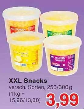 XXL Snacks - verschiedene Sorten, 250/300g