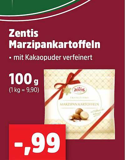 Zentis Marzipankartoffeln mit Kakao verfeinert