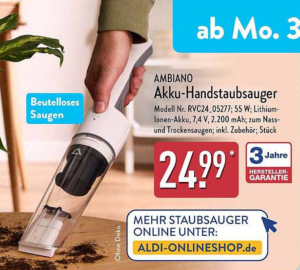 Akku Handstaubsauger Aldi