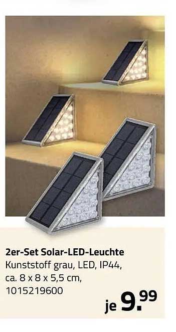 2er-Set Solar-LED-Leuchte