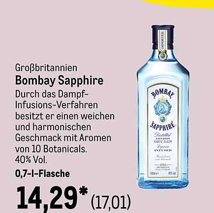 Bombay Sapphire 0,7-l-Flasche