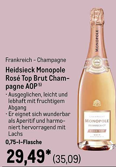 Heidsieck Monopole Rosé Top Brut Champagne AOP