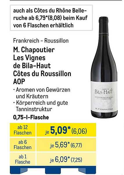 M. Chapoutier Les Vignes de Bila-Haut Côtes du Roussillon AOP