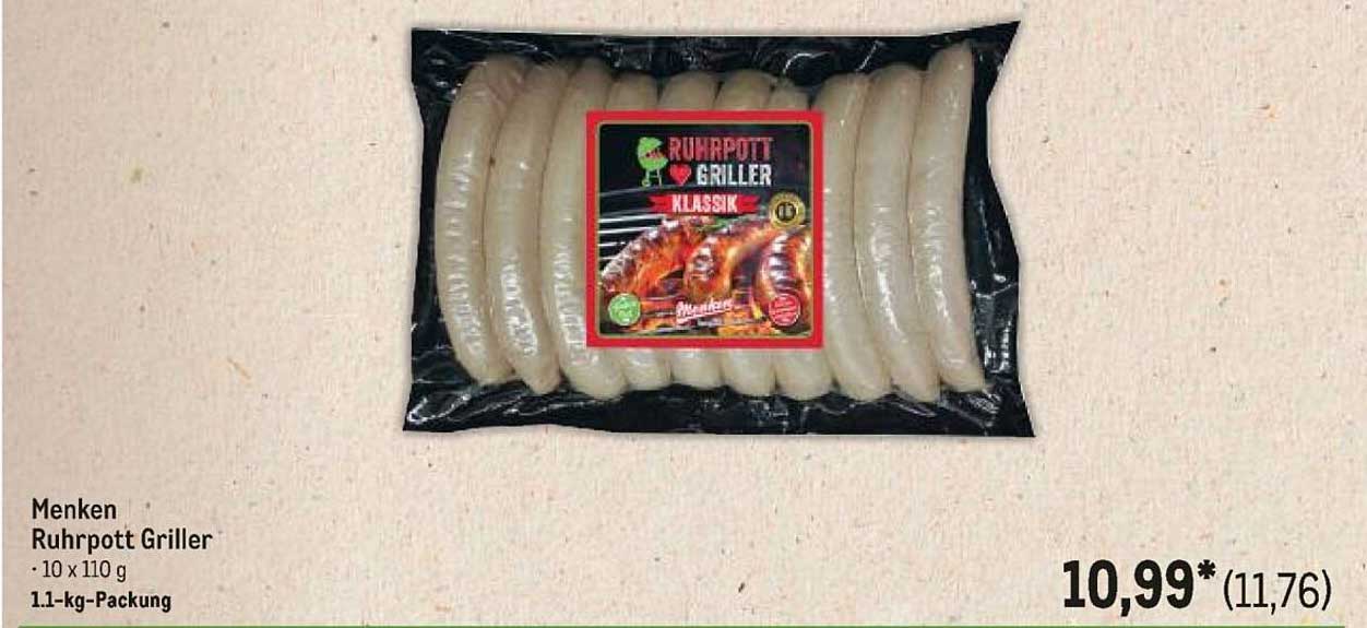 Menken Ruhrpott Griller - 10 x 110 g 1,1-kg-Packung