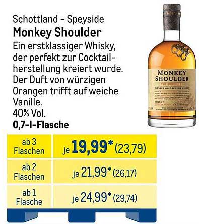 Monkey Shoulder 0,7-l-Flasche