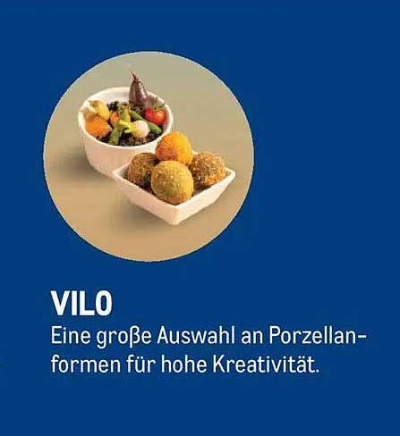 VILO Eine große Auswahl an Porzellanformen für hohe Kreativität.