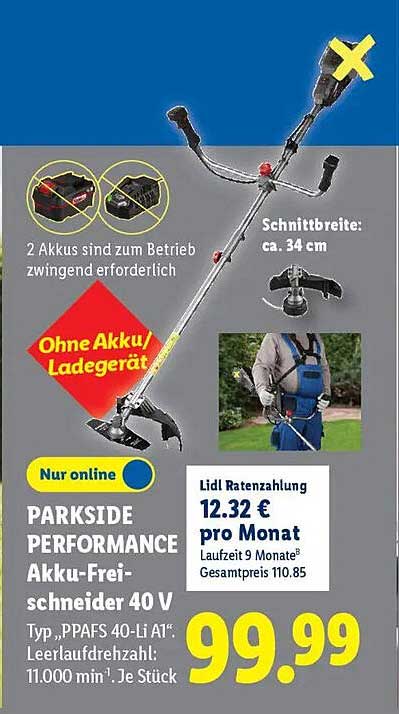 PARKSIDE PERFORMANCE Akku-Freischneider 40 V