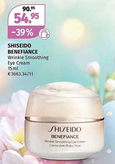 SHISEIDO BENEFIANCE Wrinkle Smoothing Eye Cream 15ml