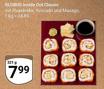 GLOBUS Inside Out Classic mit Flusskrebs, Avocado und Masago, 1 kg = 24,89