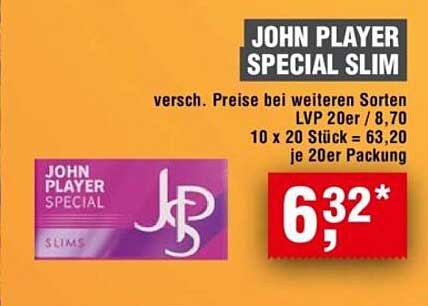 JOHN PLAYER SPECIAL SLIM
