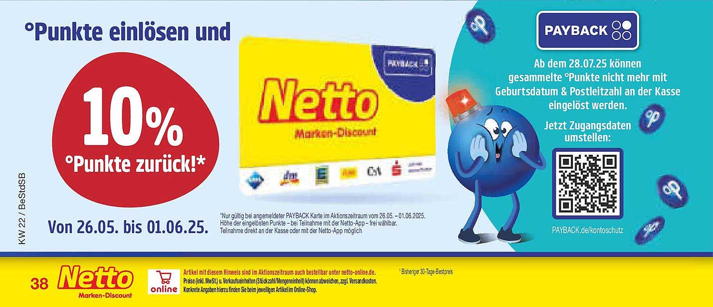 10% Punkte zurück bei Netto Marken-Discount!