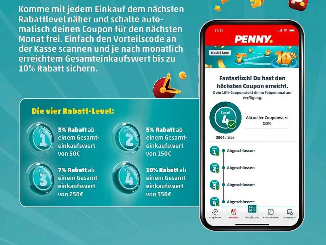 10%-Rabatt-Coupon bei Penny