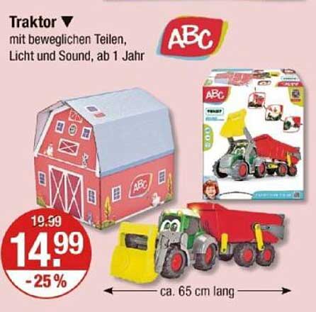 ABC Traktor mit beweglichen Teilen, Licht und Sound, ab 1 Jahr
