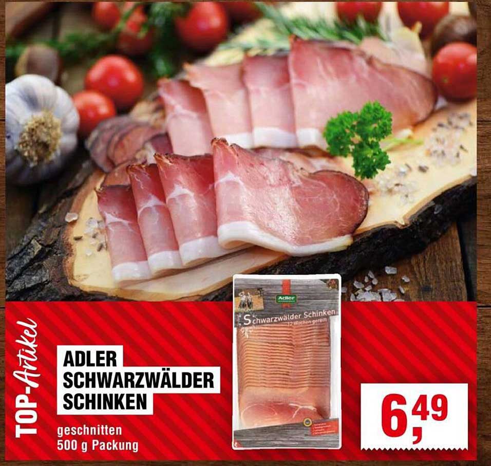 ADLER SCHWARZWÄLDER SCHINKEN - 500 g Packung