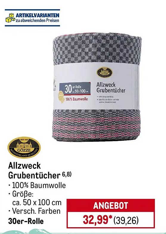 Allzweck Grubentücher 6,8