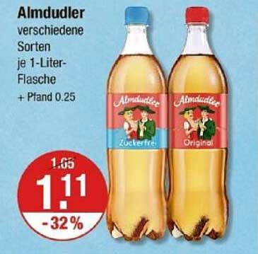 Almdudler verschiedene Sorten je 1-Liter-Flasche