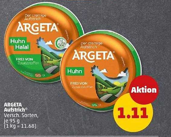 ARGETA Aufstrich Huhn Halal, 95 g