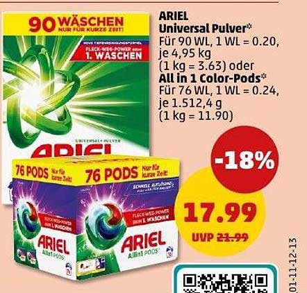 ARIEL Universal Pulver und All in 1 Color-Pods