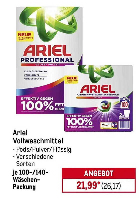 Ariel Vollwaschmittel - Pods/Pulver/Flüssig, verschiedene Sorten
