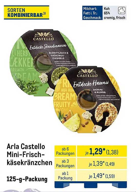 Arla Castello Mini-Frischkäsekränzchen