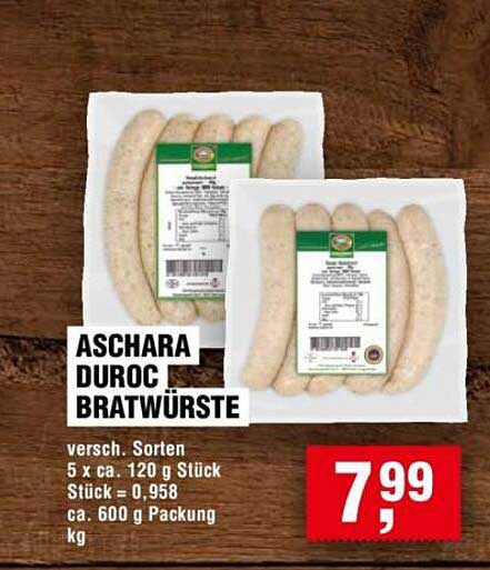 ASCHARA DUROC BRATWÜRSTE - Verschiedene Sorten